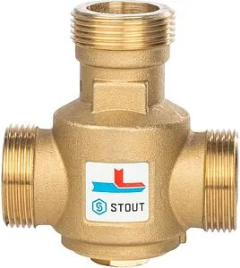 Трехходовой термостатический антиконденсационный клапан 1¼" Kvs 9.0 Stout SVM-0030-325504 Трехходовой термостатический антиконденсационный клапан 1¼" Kvs 9.0 Stout SVM-0030-325504, 3