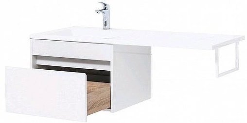 Тумба-умывальник подвесная над стиральной машиной Aquanet Токио 120 L белый 00237744+00235499