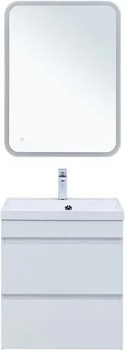 Тумба-умывальник подвесная Aquanet Нота New 58 белый глянец 00335417+00281220