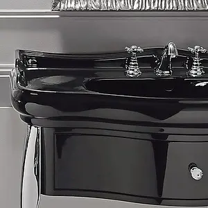 Консоль напольная Kerasan Retro 100 чёрный/хром 7363K3 Консоль напольная Kerasan Retro 100 чёрный/хром 7363K3, 5