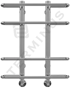 Полотенцесушитель водяной лесенка Terminus Сахара П4 500х596 полированная сталь 4670030723178, 1
