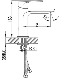 Смеситель для раковины IDDIS Edifice хром EDISB00i01 Смеситель для раковины IDDIS Edifice хром EDISB00i01, 2