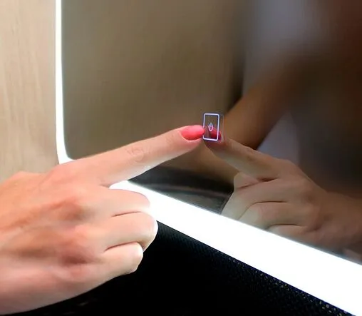 Зеркало с подсветкой Continent Frame Black Led 60x80 чёрный ЗЛП948