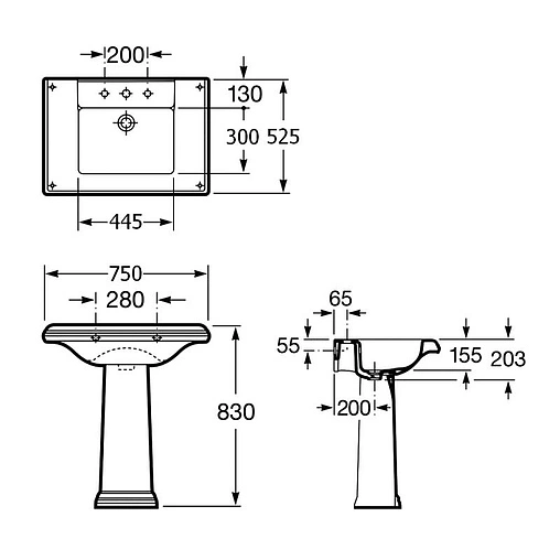 Пьедестал Roca America белый 337490000