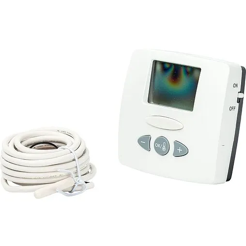 Проводной комнатный терморегулятор НО/НЗ 230В WATTS WFHT-LCD SEN белый 10021110