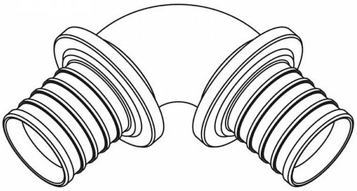 Уголок аксиальный соединительный 20мм Rehau Rautitan Platinum RX 13777021001