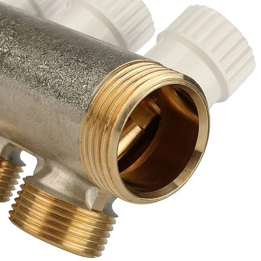 Коллектор регулирующий проходной 4 отвода 1"в/н x ¾"ек Stout SMB 6851 013404 Коллектор регулирующий проходной 4 отвода 1"в/н x ¾"ек Stout SMB 6851 013404