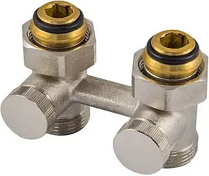 Узел нижнего подключения радиатора прямой ¾"ек x ¾"ек Schlosser Standard 600700003 Узел нижнего подключения радиатора прямой ¾"ек x ¾"ек Schlosser Standard 600700003, 1