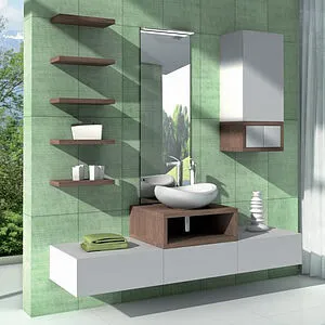 Шкаф Aquaton Интегро 40 белый/орех 1A142703INH30, 3