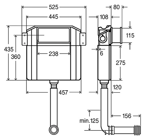 Смывной бачок скрытого монтажа Viega Visign 2H 8864.4 622220