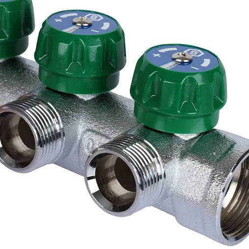 Коллектор регулирующий проходной 4 отвода 1&quot;в/н x ¾&quot;ек Stout SMB-6850-013404