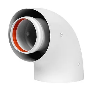 Колено стартовое коаксиальное Ø 60/100мм (алюм.) Royal Thermo RTF07.060, 1