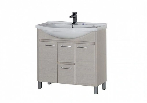 Тумба под умывальник напольная Aquanet Донна 90 дуб белый 00169181