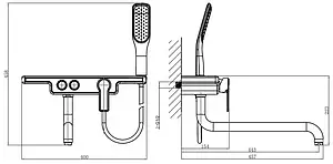 Смеситель для ванны с длинным изливом D&K Berlin Kunste оранжевый/хром DA1443313 Смеситель для ванны с длинным изливом D&K Berlin Kunste оранжевый/хром DA1443313, 2