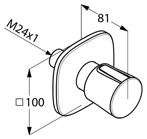 Вентиль переключающий на 3 потребителя Kludi Ambienta хром 538460575