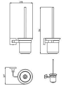 Ёршик для унитаза SMARTsant Модерн хром SM02090AA, 2