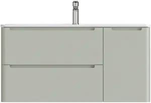 Тумба под умывальник подвесная IDDIS Edifice 100 фисташково-серый EDI10G1i95 Тумба под умывальник подвесная IDDIS Edifice 100 фисташково-серый EDI10G1i95, 3