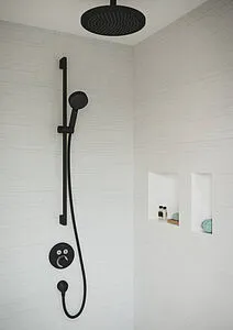 Термостат для 2 потребителей Hansgrohe ShowerSelect S чёрный матовый 15743670, 4