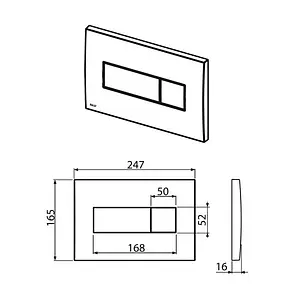 Клавиша смыва для унитаза Ravak Uni X01457 белый глянцевый Клавиша смыва для унитаза Ravak Uni X01457 белый глянцевый, 2
