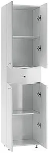 Шкаф-пенал напольный Айсберг Волна 50 белый DA1011P, 4