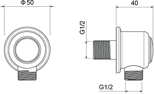 Шланговое подключение Aquatek Классик чёрный матовый AQ2461MB