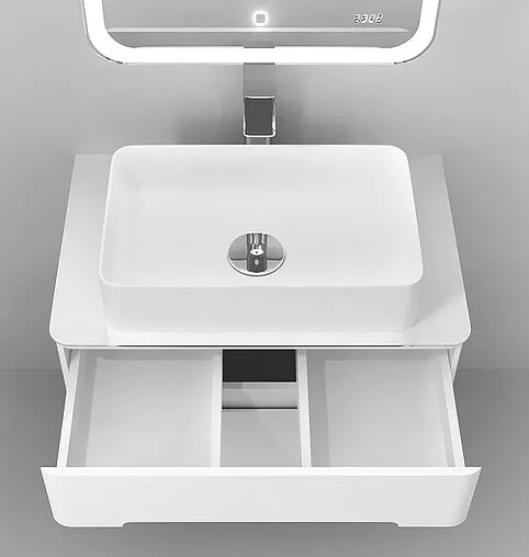 Тумба под умывальник подвесная Jorno Bosko 75 белый Bos.01.75/P/W Тумба под умывальник подвесная Jorno Bosko 75 белый Bos.01.75/P/W