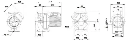 Насос циркуляционный Grundfos UPS 40-60/2 F 96401917