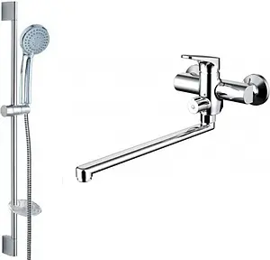 Комплект для ванны 2 в 1 Bravat Eler хром F00449CP Комплект для ванны 2 в 1 Bravat Eler хром F00449CP, 1
