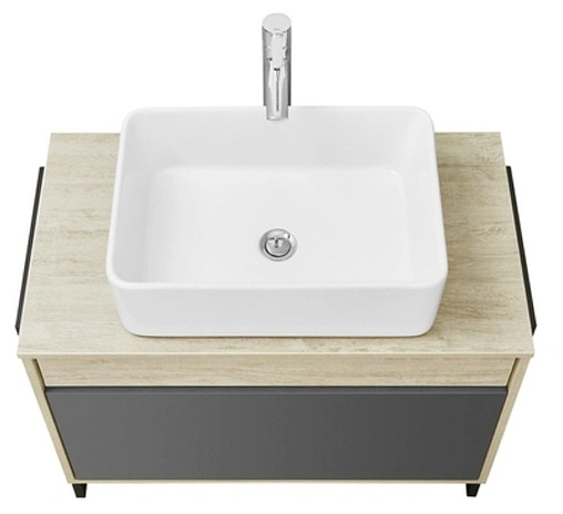 Тумба-умывальник подвесная Aquaton Лофт Урбан 80 графит/орегон 1A2476K2LQX60