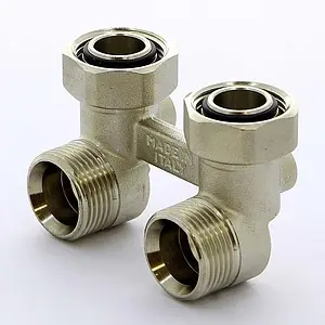 Узел нижнего подключения радиатора угловой ¾"ек x ¾"ек Tiemme 3390002 Узел нижнего подключения радиатора угловой ¾"ек x ¾"ек Tiemme 3390002, 2