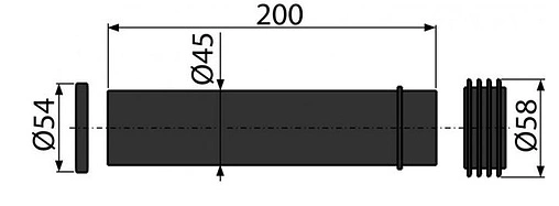Патрубок к унитазу от бачка AlcaPlast M901