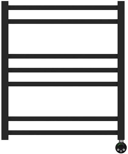 Полотенцесушитель электрический лесенка Lemark Atlantiss П7 600х500 черный матовый LM32607REBL