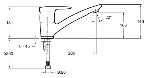 Смеситель для кухни Jacob Delafon Kandel хром E667RU-CP