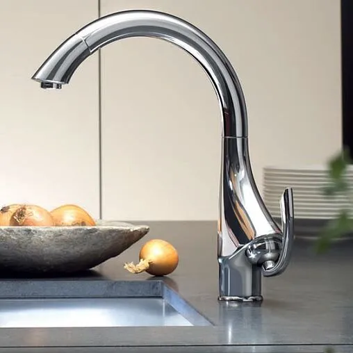 Смеситель для кухни с выдвижным изливом Grohe K4 хром 33782000 Смеситель для кухни с выдвижным изливом Grohe K4 хром 33782000