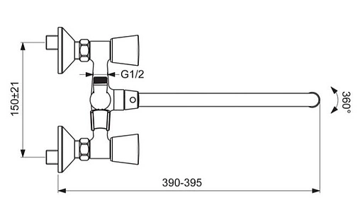 Смеситель для ванны с длинным изливом Vidima Quadro хром BA346AA