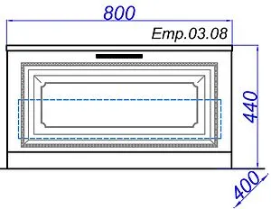 Комод напольный Aqwella Empire 80 белый Emp.03.08/W, 2