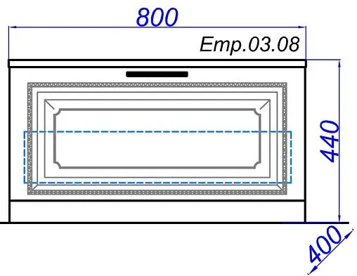 Комод напольный Aqwella Empire 80 белый Emp.03.08/W