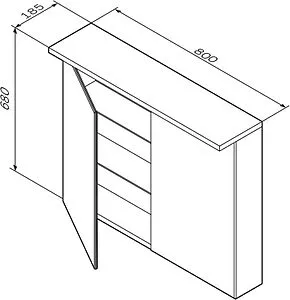 Шкаф-зеркало Am.Pm Spirit 2.0 80 белый M70AMCX0801WG Шкаф-зеркало Am.Pm Spirit 2.0 80 белый M70AMCX0801WG, 2