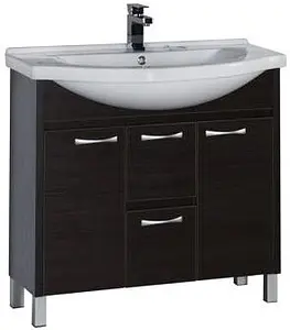 Тумба-умывальник напольная Aquanet Донна 90 венге 00169180+00168865, 1