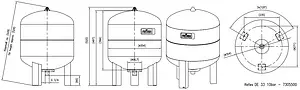 Гидроаккумулятор Reflex DE 33л 10 бар 7305500, 2