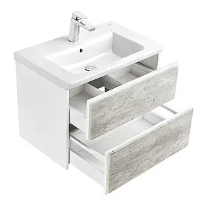 Тумба-умывальник подвесная Roca Ronda 70 белый/бетон ZRU9303003+327471000 Тумба-умывальник подвесная Roca Ronda 70 белый/бетон ZRU9303003+327471000, 4