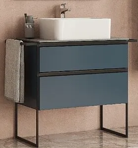 Тумба-умывальник подвесная Roca Domi 80 синий ZRU9307868+ Тумба-умывальник подвесная Roca Domi 80 синий ZRU9307868+, 1