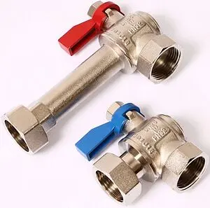 Комплект угловых шаровых кранов с накидной гайкой 1&quot;в x 1&quot;нг Rehau HKV/HKV-D 13152241001, 1