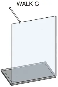 Душевое ограждение 1500мм прозрачное стекло Roltechnik Walk WALK G/1500 940-1500000-00-02, 2