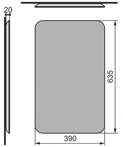 Зеркало Raval Bionica 40 Bio.02.40/W