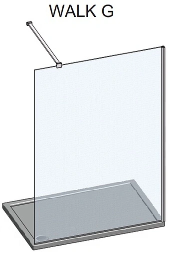 Душевое ограждение 1500мм прозрачное стекло Roltechnik Walk WALK G/1500 940-1500000-00-02