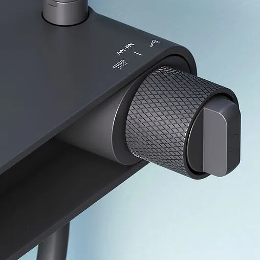 Душевая система со смесителем для ванны Am.Pm X-Joy чёрный матовый F0785A722 Душевая система со смесителем для ванны Am.Pm X-Joy чёрный матовый F0785A722