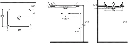 Раковина ISVEA Sott'Aqua 50 белый 10SQ51050SV Раковина ISVEA Sott'Aqua 50 белый 10SQ51050SV