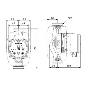 Насос циркуляционный Grundfos Alpha3 32-40 98890813, 3
