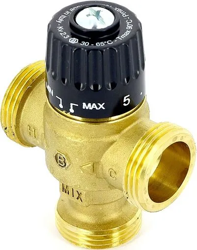 Трехходовой термостатический смесительный клапан 1&quot; +30...+65°С Kvs 2.3 Uni-Fitt 353G2440
